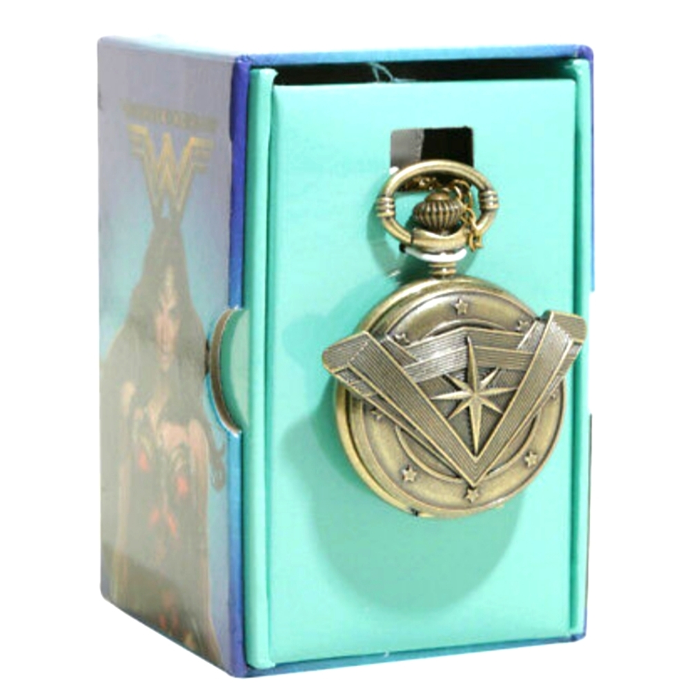 LICENSED DC COMICS WONDER WOMAN MOVIE PENDANT / POCKET WATCH NEW IN GIFT BOX